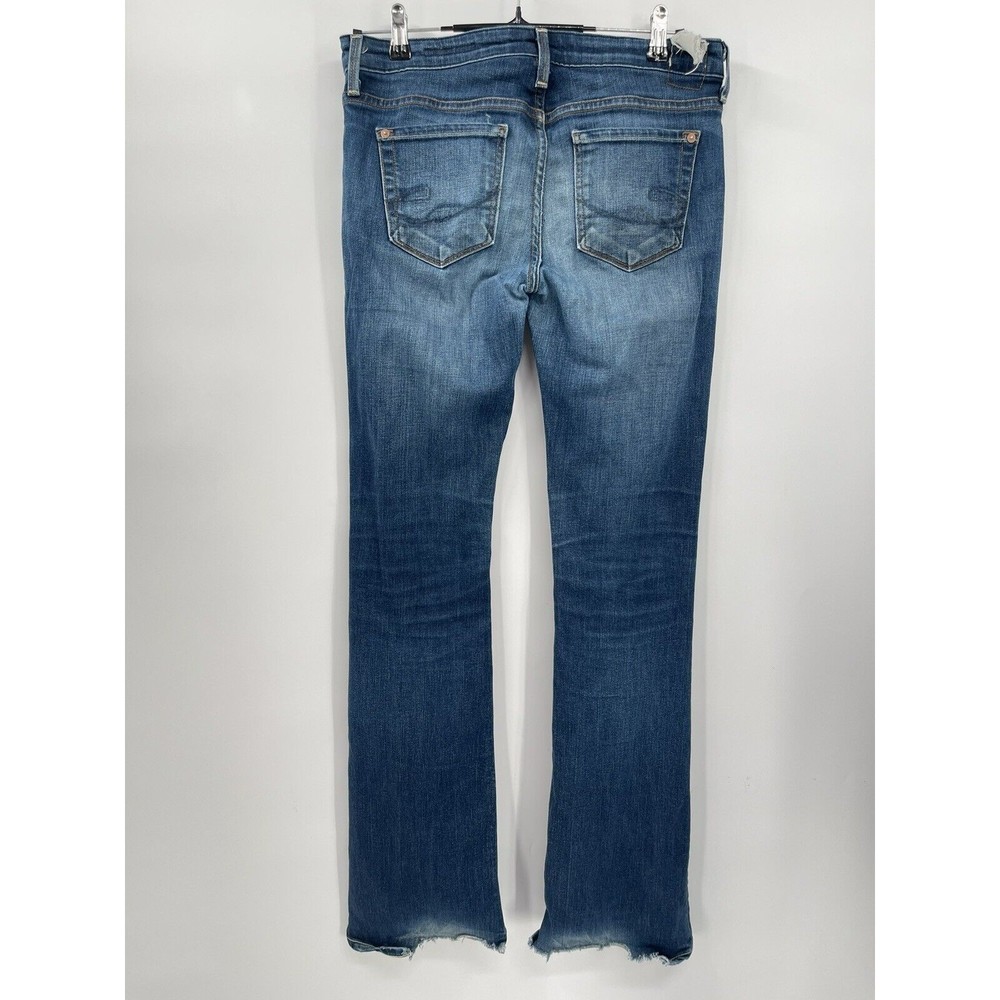 Chip & Pepper 28 Bootcut Jeans Women Blue Medium Wash Low Rise Distressed USA - Picture 6 of 9